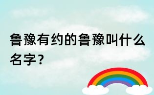 魯豫有約的魯豫叫什么名字？