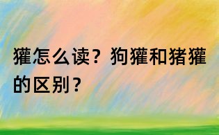 獾怎么讀？狗獾和豬獾的區(qū)別？