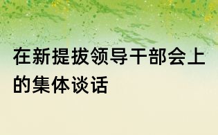 在新提拔領(lǐng)導(dǎo)干部會上的集體談話