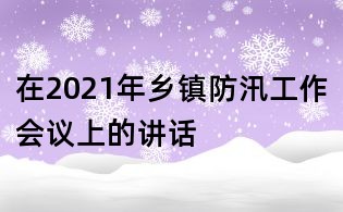 在2021年鄉(xiāng)鎮(zhèn)防汛工作會議上的講話