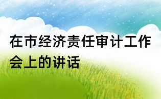 在市經(jīng)濟責任審計工作會上的講話