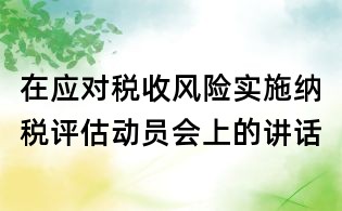 在應對稅收風險實施納稅評估動員會上的講話