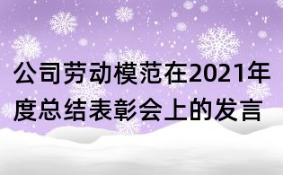 公司勞動模范在2021年度總結(jié)表彰會上的發(fā)言
