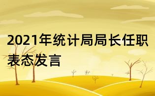 2021年統(tǒng)計局局長任職表態(tài)發(fā)言