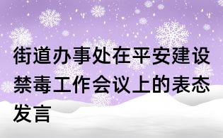 街道辦事處在平安建設(shè)禁毒工作會(huì)議上的表態(tài)發(fā)言
