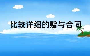 比較詳細(xì)的贈(zèng)與合同