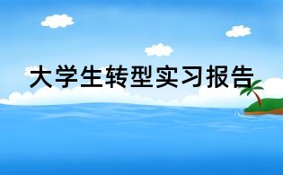 大學生轉型實習報告