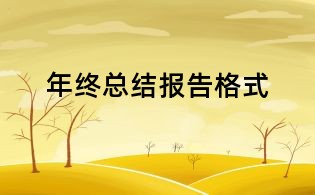 年終總結(jié)報告格式