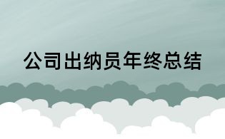公司出納員年終總結(jié)