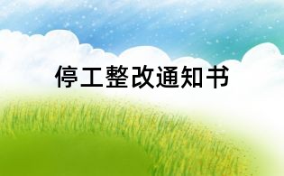 停工整改通知書(shū)