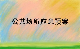 公共場(chǎng)所應(yīng)急預(yù)案