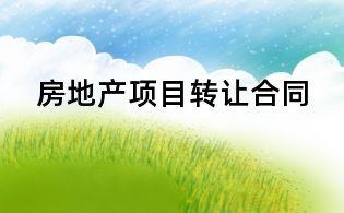 房地產項目轉讓合同
