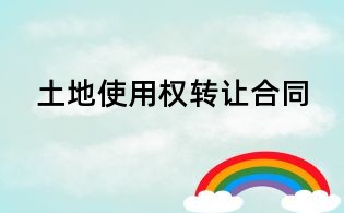 土地使用權轉讓合同