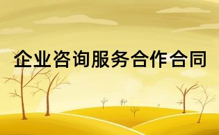 企業(yè)咨詢服務(wù)合作合同