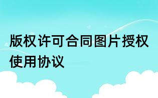 版權(quán)許可合同圖片授權(quán)使用協(xié)議