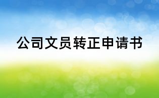 公司文員轉(zhuǎn)正申請(qǐng)書(shū)