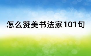怎么贊美書(shū)法家101句
