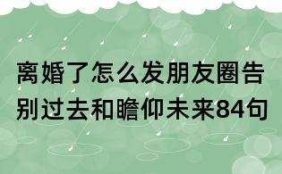 離婚了怎么發(fā)朋友圈告別過去和瞻仰未來84句