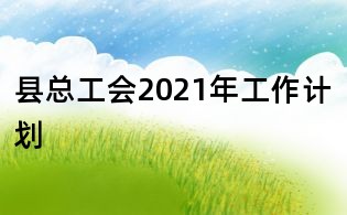 縣總工會(huì)2021年工作計(jì)劃