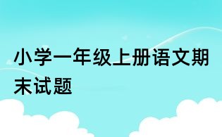 小學(xué)一年級(jí)上冊(cè)語(yǔ)文期末試題