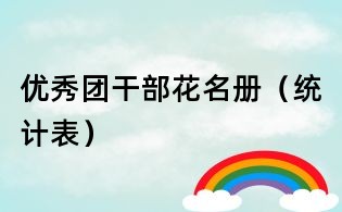 優(yōu)秀團(tuán)干部花名冊(統(tǒng)計(jì)表)