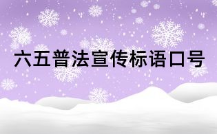 六五普法宣傳標(biāo)語口號(hào)