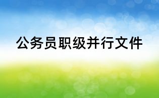 公務(wù)員職級(jí)并行文件