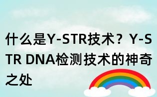 什么是Y-STR技術?Y-STR DNA檢測技術的神奇之處