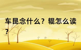 車?yán)ツ钍裁?？輥怎么讀？
