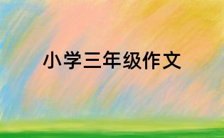 小學(xué)三年級(jí)作文