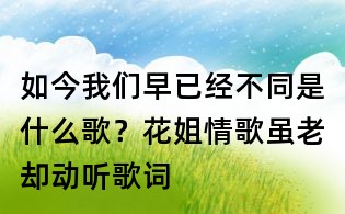 如今我們早已經不同是什么歌?花姐情歌雖老卻動聽歌詞